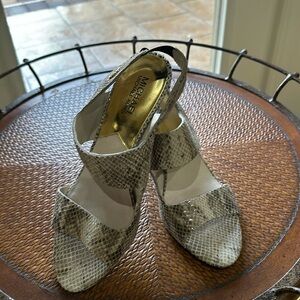 Michael Kors snakeskin like sandals